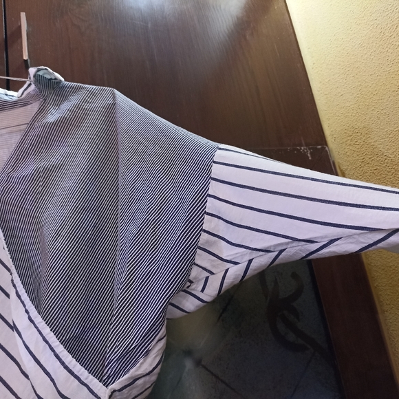 Stylish striped linen crop top( size L) - Picture 7 of 11